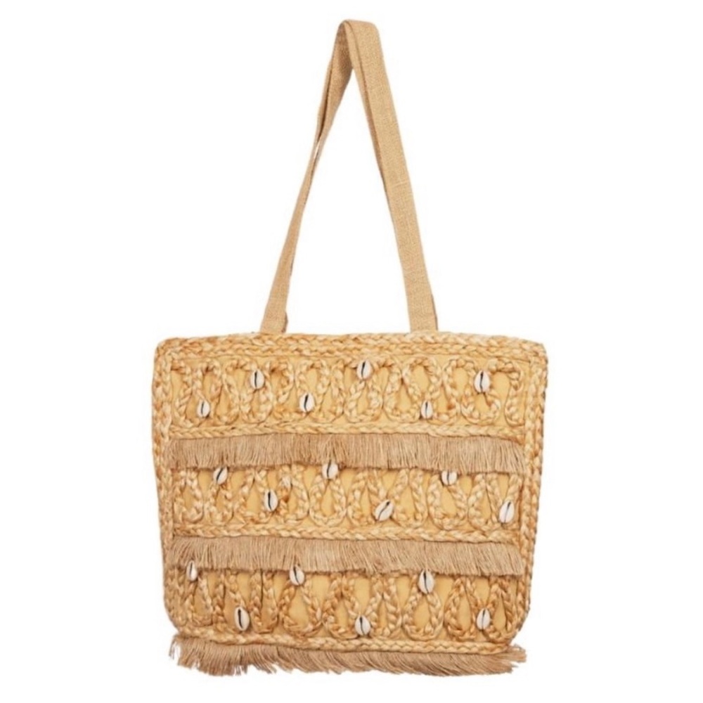 NWT Salt + Umber: The Isla Jute Seashell Tote